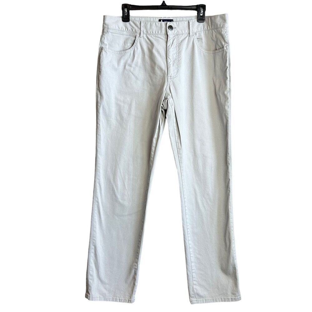 Johnnie O Chino Pants Mens 36x34 West Coast Prep Khaki Stretch Flat JMPA1010